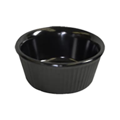 Thunder Group ML509BL1 Black 2 Oz. Round Fluted Ramekin - Dozen