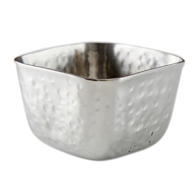 American Metalcraft HAMSC25 Hammered S/S Sq 2.5 Oz. Sauce Cup - Dozen