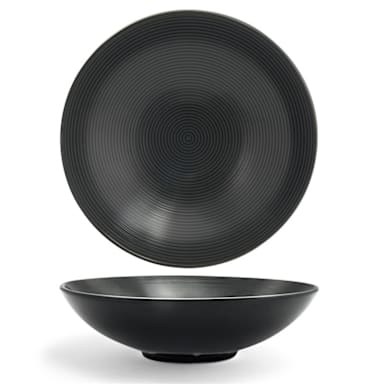 FOH DBO030BKP22 Spiral Ink 48 Oz. Round Bowl - 6 / CS