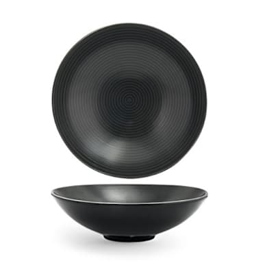 FOH DBO007BKP22 Spiral Ink 8.25" Wide Bowl - 6 / CS