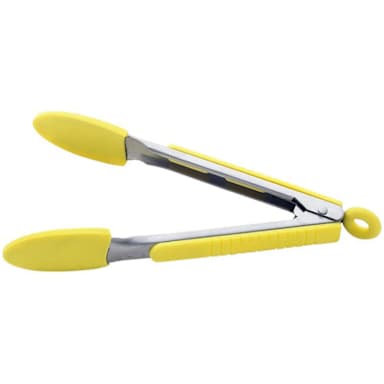Darling Foodservice 800-88Y Yellow Silicone-Coated 7" Locking Tong
