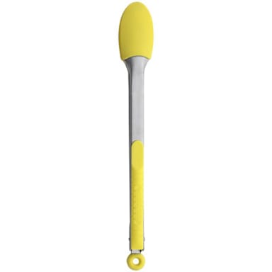 Darling Foodservice Yellow Silicone-Coated 12" Locking Tong