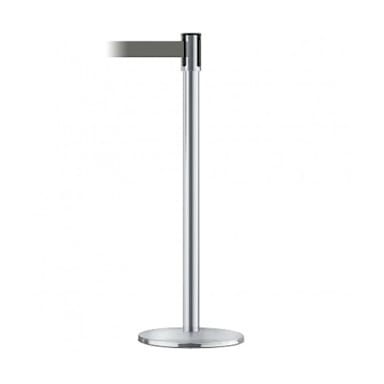 Tensator 890U3SB5X Satin S/S Tensbarrier Post with Gray Belt