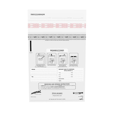 Ampac DCS0810 Clear 8 x 10" Security Deposit Bag - 1000 / CS