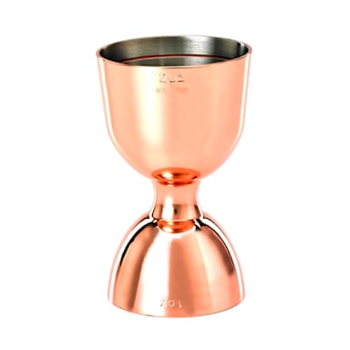 Mercer Culinary M37006CP Barfly Copper Plated Straight Rim Bell Jigger
