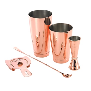 Mercer Culinary M37101CP Barfly Copper Plated Basic Bar Set