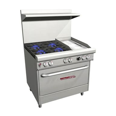 Southbend 4361D-1GR/ WITH CASTERS 36" 4-Burner Natural Gas Range