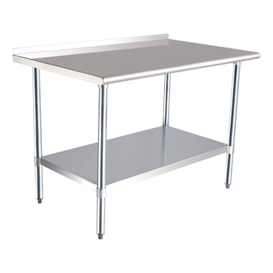 Darling Foodservice 30 x 48" Work Table w/ Backsplash
