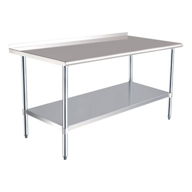 Darling Foodservice 30 x 60" Work Table w/ Backsplash