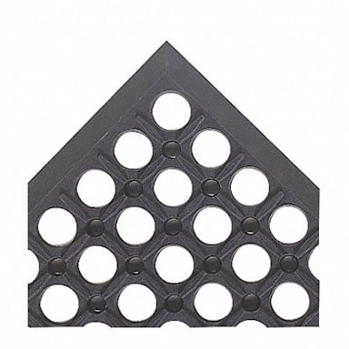 NoTrax 619S0035BL Black 3' x 5' Drain Lite Mat