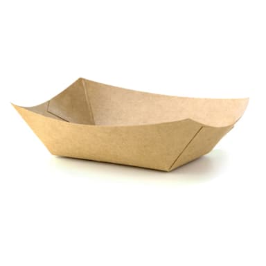 PackNWood 210BQKEAT2 5.4 x 3.6" Kraft Paper Boat - 1000 / CS