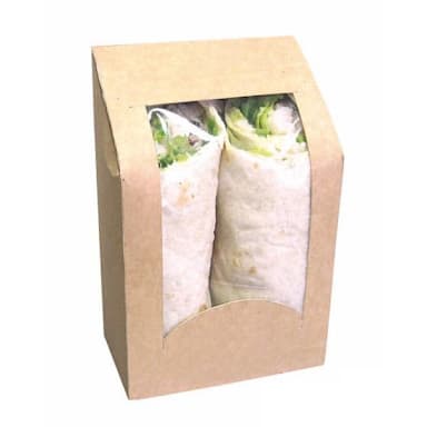 PackNWood 210WRAPX Brown Wrap / Cookie Sleeve with Window