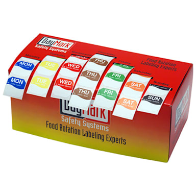 Day Mark 111183 7-Day 1" Octagon Day Label Box - 7000 / CS