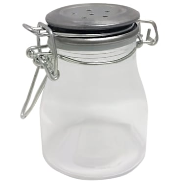 TableCraft H3S&P Glass 3.5 Oz Salt and Pepper Shaker with S/S Clip Top