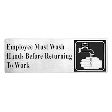 TableCraft B22 S/S Employee Must Wash Hands Sign