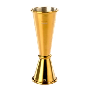 Mercer Culinary M37005GD Gold Plate 1 x 2 Oz. Japanese Style Jigger