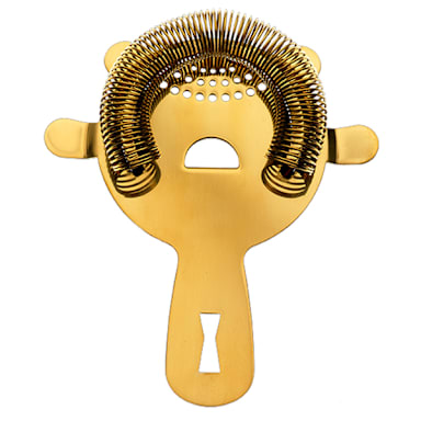 Mercer Culinary M37071GD Barfly 4-Prong Gold Plated Bar Strainer