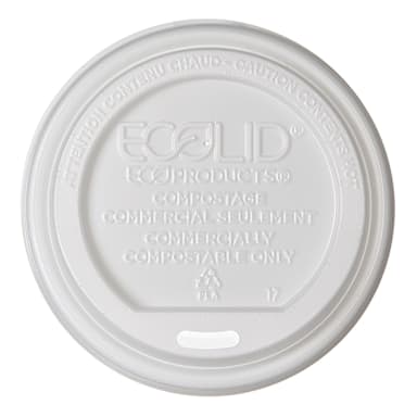 Eco Products EP-ECOLID-W Renewable 10 - 20 Oz. Hot Cup Lid