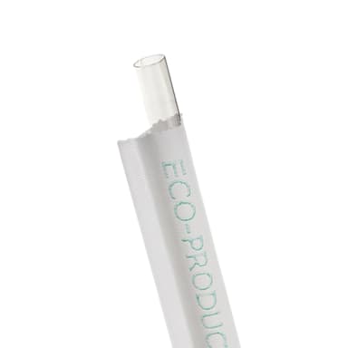 Eco Products EP-ST780 Clear 7.75" Wrapped Straw - 7200 / CS