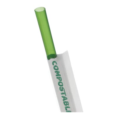 Eco Products EP-ST772 Green 7.75" Wrapped Straw - 9600 / CS