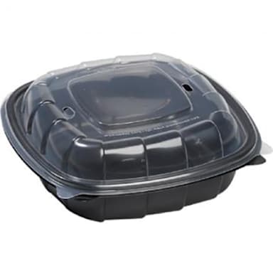Sabert 1000454 6 x 6 In Clamshell Container with Black Base