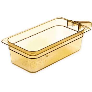 Carlisle 30861H13 Amber 1/3 Size x 4"D Food Pan with Handle