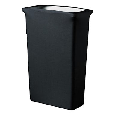 Snap Drape TCCCCSJ23 Black Spandex Slim Jim Trash Can Cover
