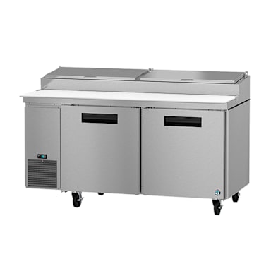 Hoshizaki PR67A S/S 19.9 Cu. Ft. Refrigerated 2-Door Pizza Prep Table