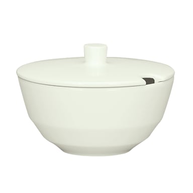 Schonwald 9124922 Allure Bone White 7.4 Oz Sugar Bowl w/ Lid - 6 / CS