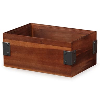 G.E.T. WB-964WD-W Urban Renewal Wood Display Box with Metal Brackets