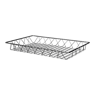 Darling Foodservice 18 x 12 x 2" Gunmetal Wire Basket