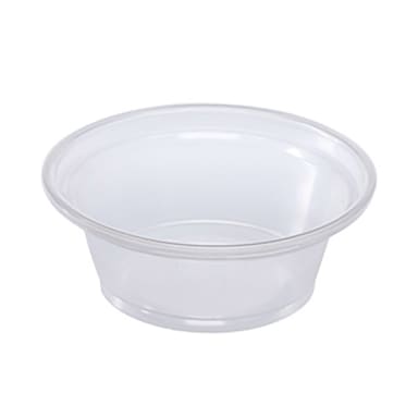 Darling Foodservice Clear 1 Oz. Squat Poly Portion Cup - 2500 / CS