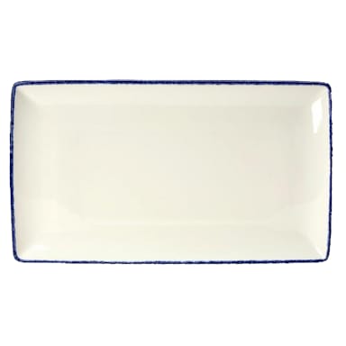 Steelite 17100556 Blue Dapple 12.5 x 7.5" Platter - 6 / CS