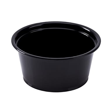 Darling Foodservice Black 2 Oz. Polypropylene Portion Cup - 2500 / CS