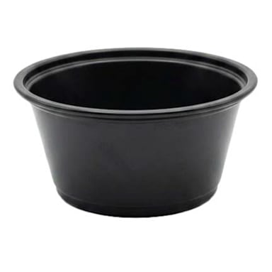 Darling Foodservice Black 3.25 Oz. Poly Portion Cup - 2500 / CS