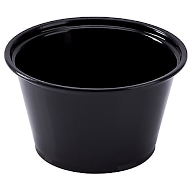 Darling Foodservice Black 4 Oz. Polypropylene Portion Cup - 2500 / CS