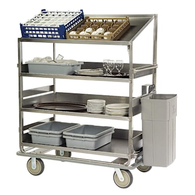 Lakeside B591 4-Shelf 51 x 30 x 69" Breakdown Dish Cart
