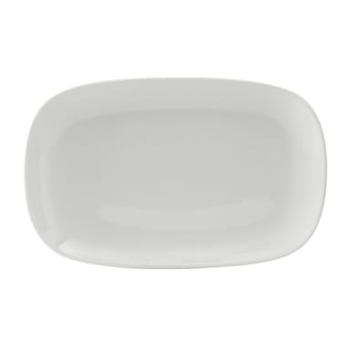 Tuxton BPH-127S White 12.75 x 8.13 Rectangular Platter