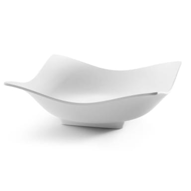 Rosseto MEL012 White Large Square Melamine Bowl - 3 / ST