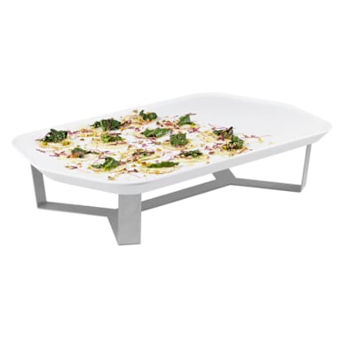 Rosseto SM271 S/S 4" Riser and White Melamine Tray Set