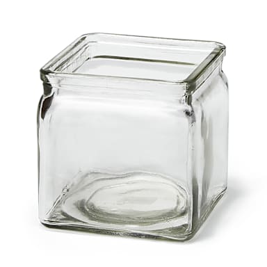 Rosseto GLS024 3-Pc. Clear 3.9" Square Glass Display Jar Set