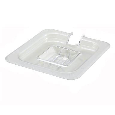 Darling Foodservice Clear 1/6 Size Slotted Food Pan Cover
