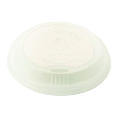 World Centric CUL-CS-12 White Lid for 10 - 20 Oz. Hot Cups - 1000 / CS