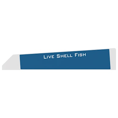 Sani-Safe Products GE26X5LSF Live Shell Fish Printed Divider