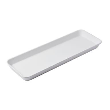 American Metalcraft MTW10 White 29.75 x 10.5" x 2" Melamine Market Tray