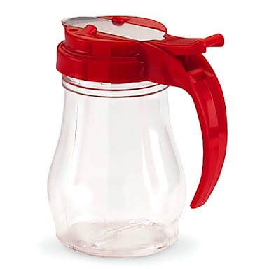 Vollrath 1606-02 7 Ounce Syrup Dispenser with Red Top - Dozen