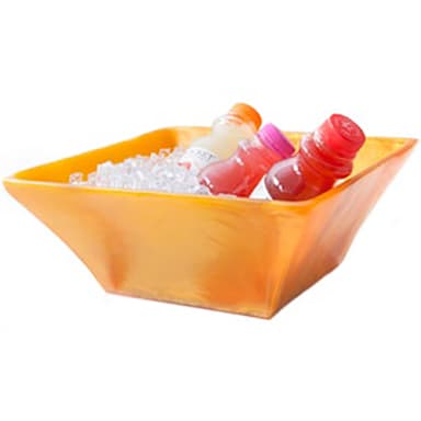 D.W. Haber KMK2801TGP Tangerine 12.25 x 4.75" Fusion Square Bowl