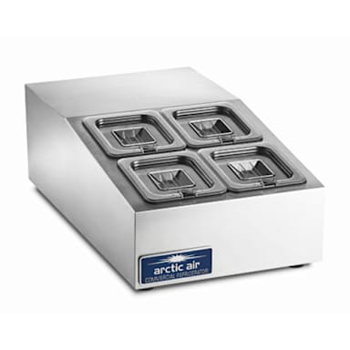 Arctic Air ACP4SQ S/S 4-Pan Countertop Refrigerated Prep Unit