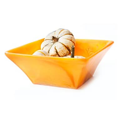 D.W. Haber KMK2802TGP Tangerine 10.5 x 4.25" Fusion Square Bowl