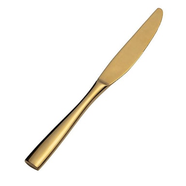 Bon Chef S3011G Manhattan 9" Gold Dinner Knife - Dozen